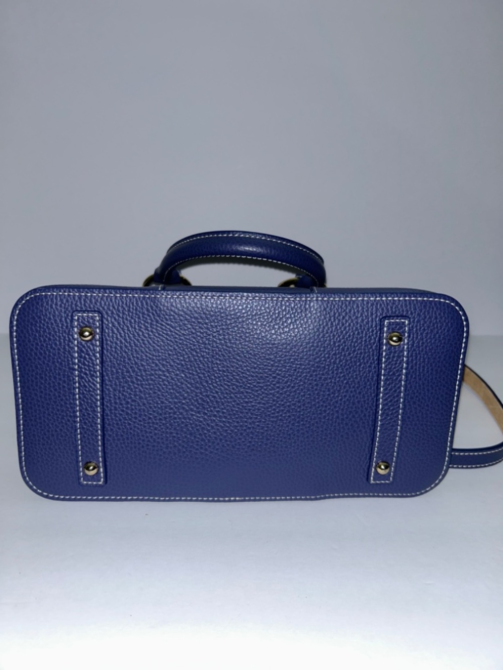 Dooney & Bourke Lucca Pebble Leather Satchel with Crossbody Strap Marine Blue - Picture 5 of 12